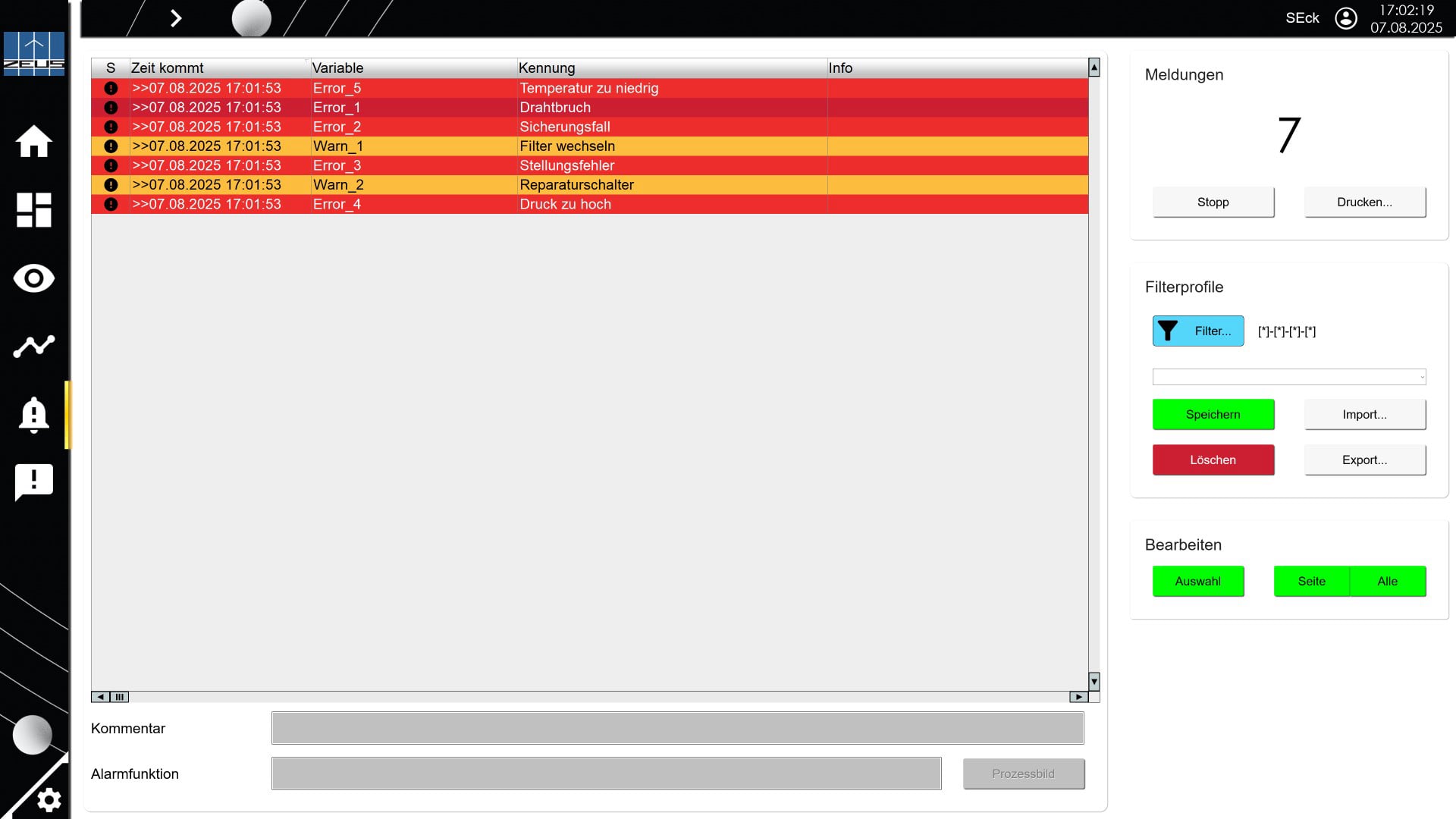ZEUS Suite Screenshot