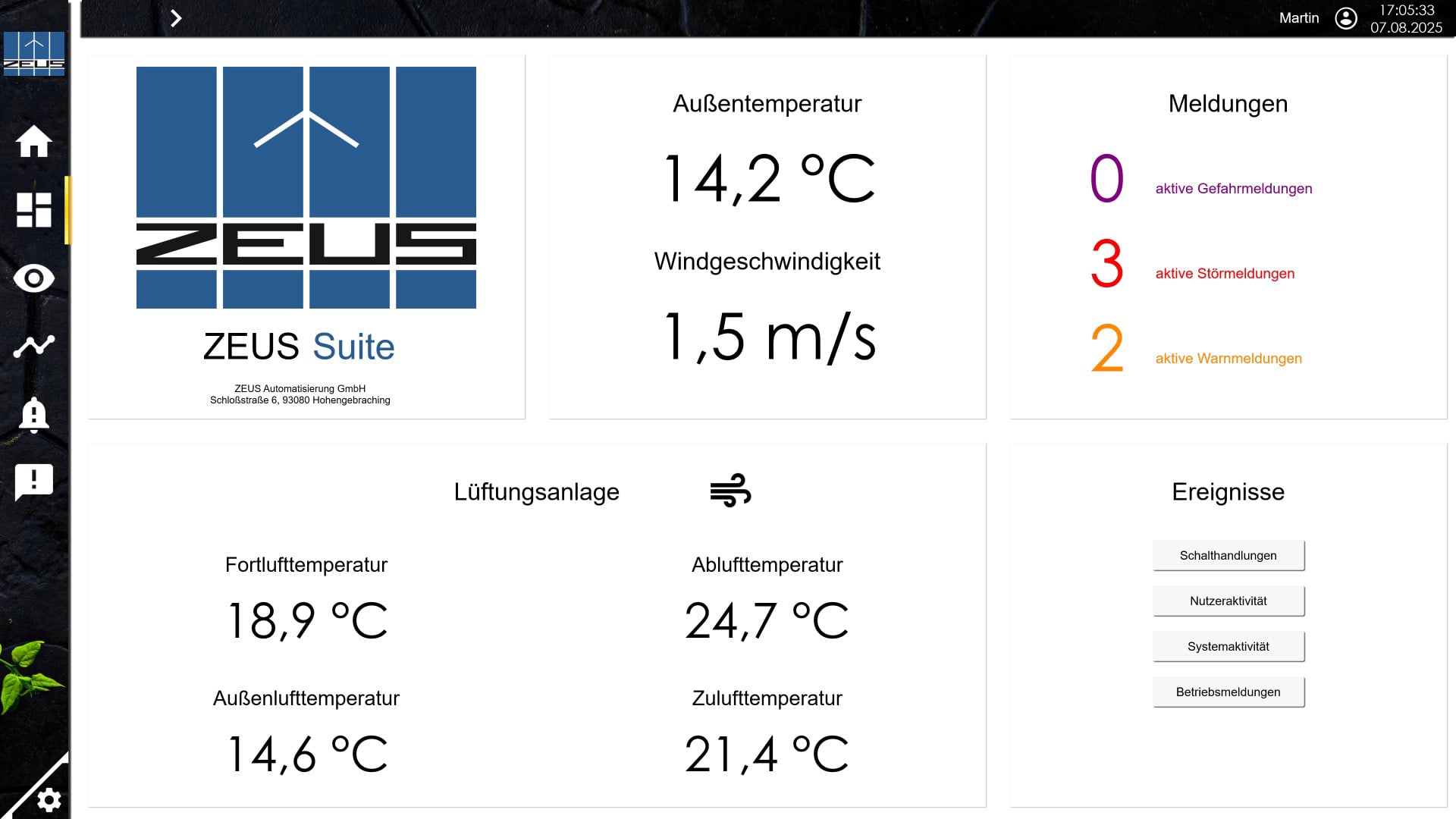 ZEUS Suite Screenshot